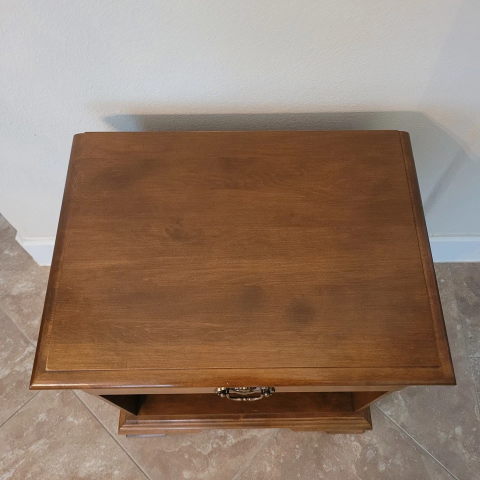 Ethan Allen реликвия тумбочка твердого дерева прикроватная тумбочка открытый шкаф 10-5306 США VTG - Изображение 3 из 4