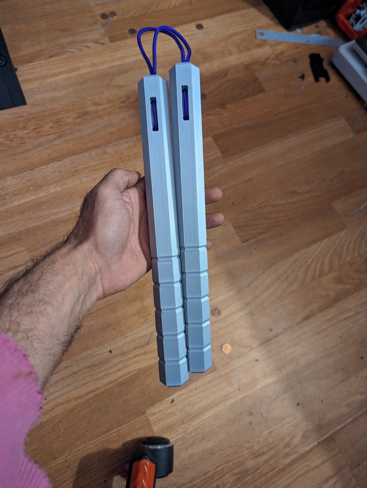 Nunchaku tamaño estándar (impreso en 3D) para práctica, 3 oz
