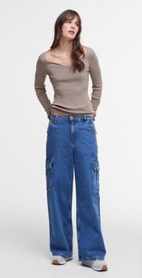 BARBOUR INTERNATIONAL WOMEN's ROUSE CARGO JEANS Blue UK 10 UK