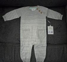 Cloud Island heather gray 0-3mo knit sweater jumpsuit NWT