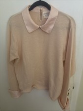 Y2K Vintage Susan BRISTOL PINK SWEATER LAMBSWOOL ANGORA 1995 HONG KONG SZ XL