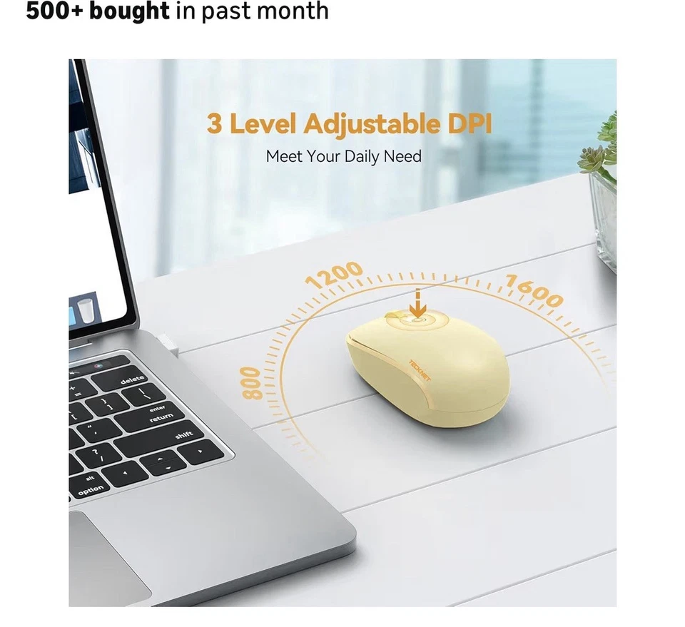 TECKNET Wireless Mouse 2.4G Ergonomic Optical Mouse - Image 4 of 4