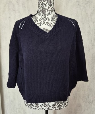 athe vanessa bruno Pullover marineblau Baumwolle passt Gr. 36 / S