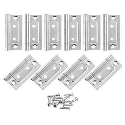 20 Stück 2x1 Zoll Türscharniere für Non-Mortise geräuschlos weiß lackiert
