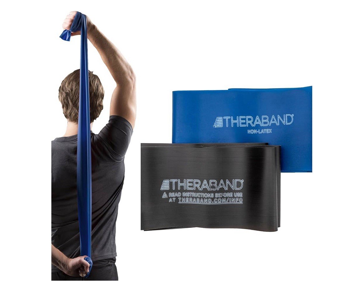 Juego de bandas de resistencia THERABAND, kit avanzado, azul, negro, prohibición elástica sin látex