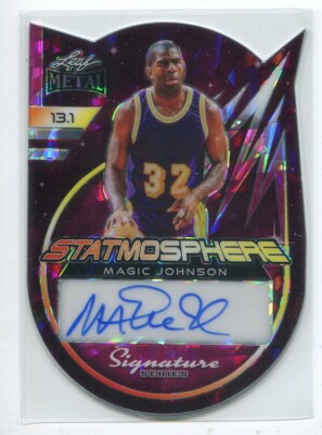 2024 Leaf Metal Signature Statmosphere Die-Cut AUTOGRAPH Magic Johnson 1/1