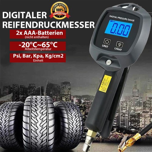 LCD Digitale Druckluft-Reifenfüllpistole Digital Luftdruckprüfer 0-18 Bar NEW - Bild 12 von 12