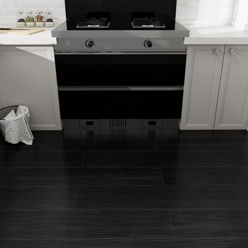 12-Pack 18 Sq. Ft Peel and Stick Floor Tiles,Black Vinyl Flooring Wood Plank,... - Picture 2 of 8