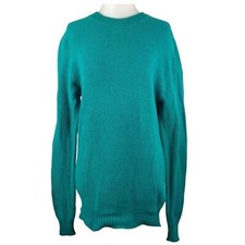 Vintage American Eagle Outfitters Sweater Medium Green Knit Pullover Made In USA