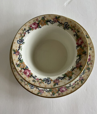 2 Sets 1916 Ovington Bros Finger Bowl / Saucer Limoges Flowers 