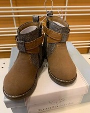 Koala Kids R Us Hard Sole Suede Boot w/ Buckle Detail Toddler Girls Sz 4 Brown