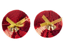 Nipple Covers Nippies Pasties Stickers No l Sequins Red Knots Bells