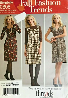 Simplicity Misses' Dress Pattern 0608 Size 8-16 UNCUT | eBay