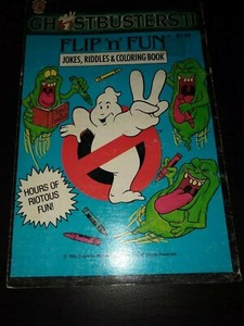 Download Honey Bear Books Ghostbusters 2 Flip Fun Jokes Riddles Coloring Book 1988 Ebay