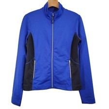 Calvin Klein Performance Jacket Full Zip Activewear Blue Black Womens Small
