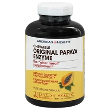 American Health Original Papaya Enzyme, 600 Chewable Tablets