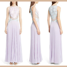 NWT $2095 Christopher Kane Lace Bodice Pleate...