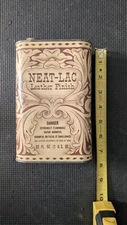 Vintage NEAT-LAC Thinner for Leather Finish Container Decorative Tin 