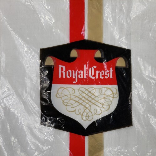 Vintage Mens Hankies White Handkerchiefs Pack of 4 Full Size Royal Crest NOS - Picture 2 of 5