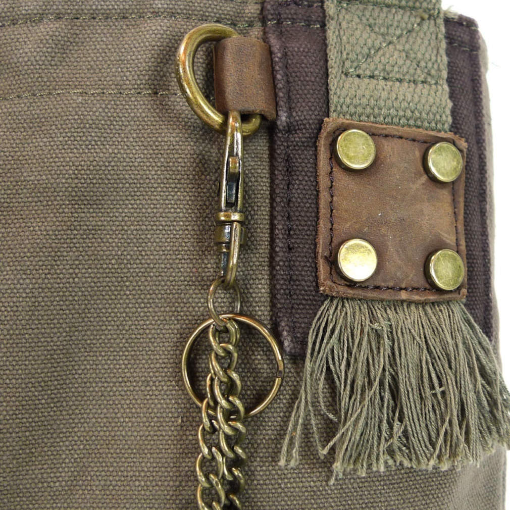 CHALA Canvas Crossbody Bag For Women - Adjustable Messenger Purse With Detachable Key Fob - View #4