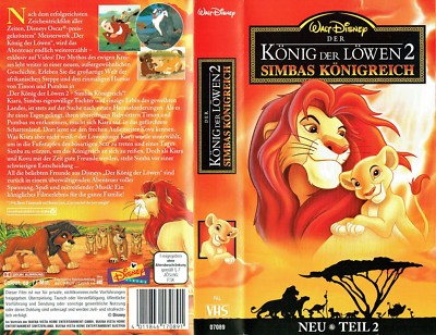 (VHS) Der König der Löwen 2: Simbas Königreich  (Walt Disney)   