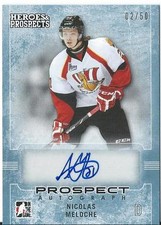 2014-15 ITG Leaf Heroes & Prospects NICOLAS MELOCHE 02/50 Prospect Autograph #66