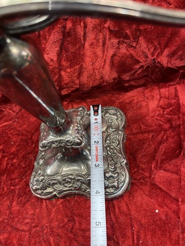 "Vela candelabro vintage Barker - Ellis placa de plata pesada 3 luces 10"" t" - Imagen 6 de 9