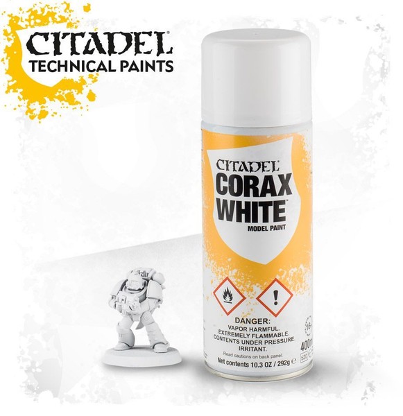 Warhammer 40k Citadel Corax White Model Spray Paint for sale online eBay