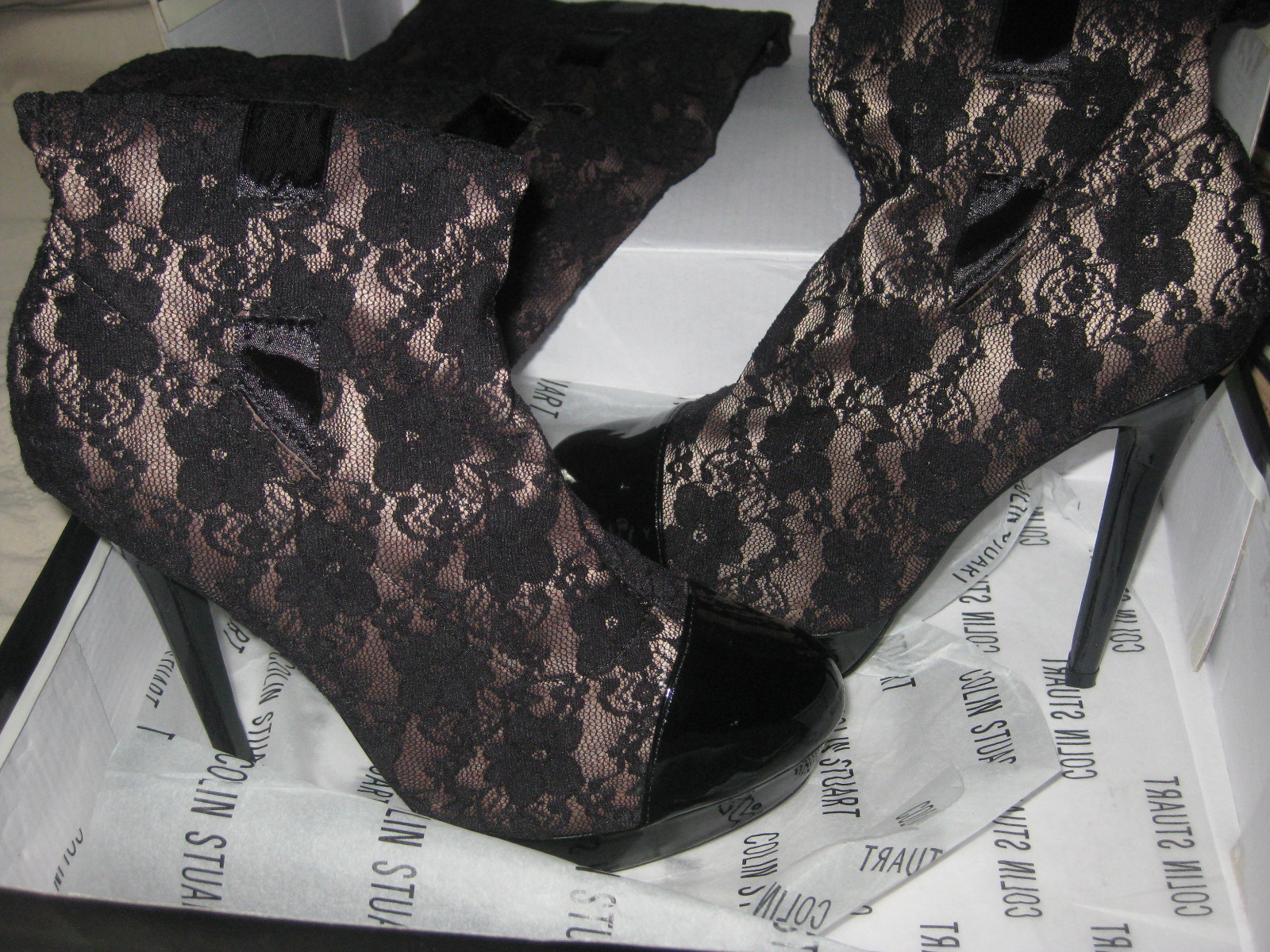 NIB Womens COLIN STUART Black Lace Patent Leather Thigh Thigh Thigh High Platform BOOTS Sz 9 33f97e NIB Womens COLIN STUART Black Lace Patent Leather Thigh Thigh Thigh High Platform BOOTS Sz 9 33f97e
