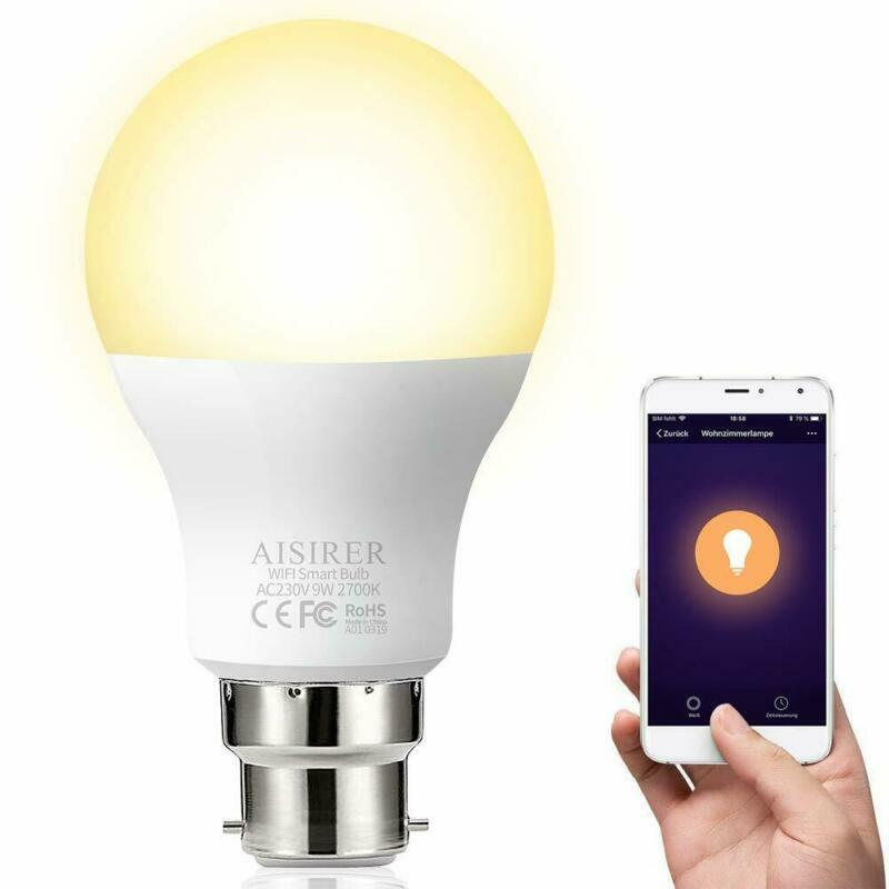Wifi Smart Bulb Light Bulbs No Hub Requried B22 Bayonet Led - 