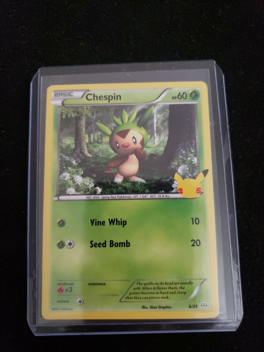 chespin pokemon card value mcdonalds TCG: McDonald's 006/025 / Promo Card Type / HP / Stage carta pokemon 25 aniversario n