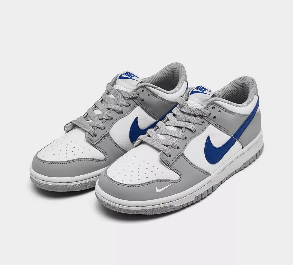 Nike Dunk Low Mini Swoosh Wolf Grey Game Royal FN3878-001