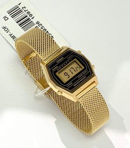 casio gold mesh watch