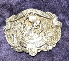 Vtg 500th Anniversary "Discovery of America" Christoher Columbus Belt Buckle