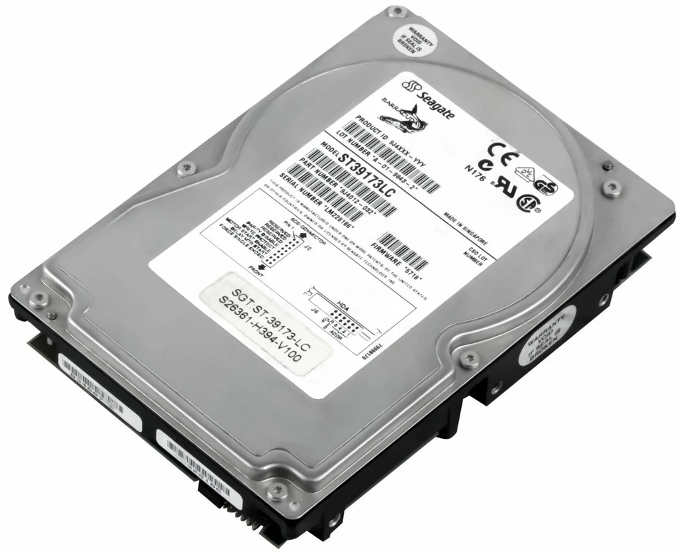 Hard Seagate BARRACUDA 9LP 9.1GB 7200U/Min SCSI ULTRA2 ST39173LC 3.5 " Inch - Image 2 of 3