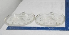 Vtg 1940's Hazel-Atlas Orchard Apple Blossom 2 Snack Plates