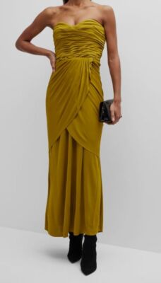 proenza schouler green dress Proenza Schouler Green Rhetta Midi Dress