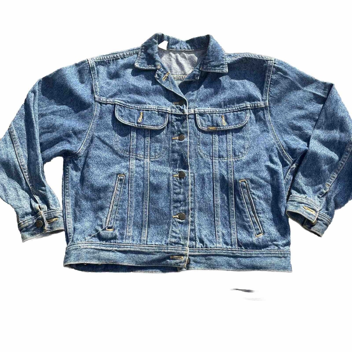 Vintage Lee Riders 101J Denim Jean Trucker Jacket Made in USA Mens