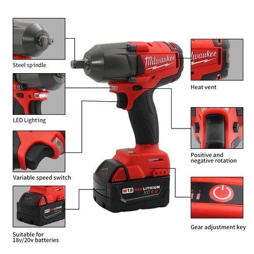 Milwaukee Electric Brushless Impact Wrench 1300NM Torque 2000RPM - Picture 5 of 7