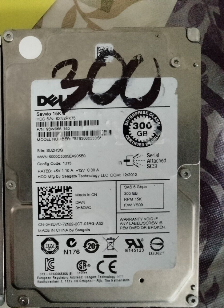 Dell Savvio ST9300653SS 300GB HDD 15000RPM 2.5" HDD