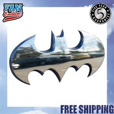 Fan Emblems Batman 3d Car Badge - 1989 Batwing Logo Chrome - Large Fan Emblems Batman 3d Car Badge - 1989 Batwing Logo Chrome - Large