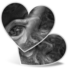 2 x Heart Stickers 15 cm - BW - Cool Jupiter Storm Space NASA #41538