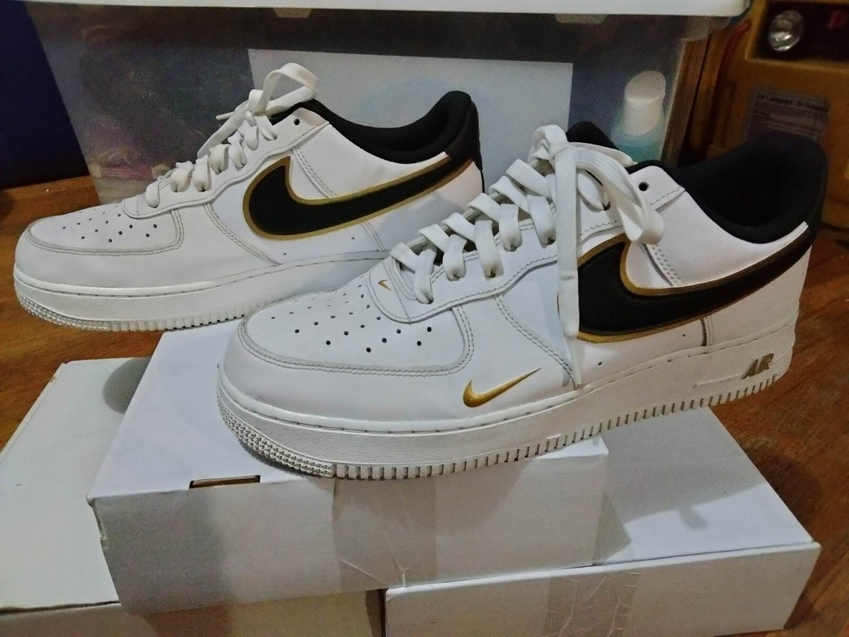 nike air force 1 low gold swoosh pack white