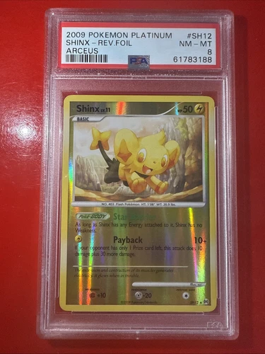 Pokemon Shinx SH12 Arceus Reverse Holo PSA 8