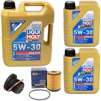 MotoröL Set 5W-30 Liqui Moly 7 Liter + ÖLfilter + Schraube FüR Audi A6 Avant 3.2