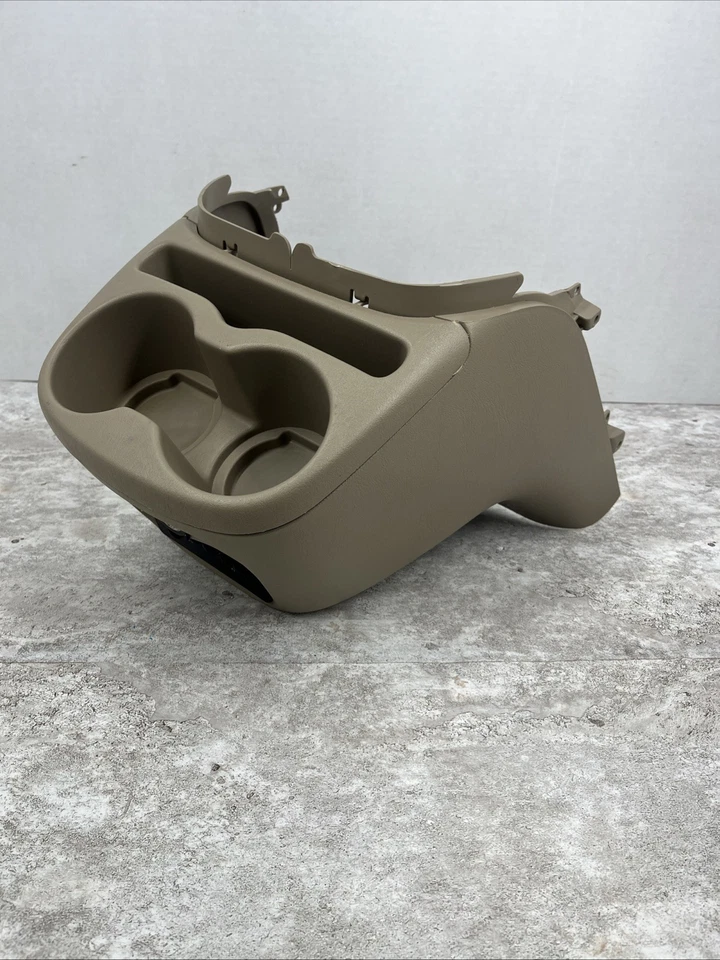Ford Excursion F250 F350 Super Duty 2000-2004 consola central portavasos trasero bronceado Foto 2 de 4