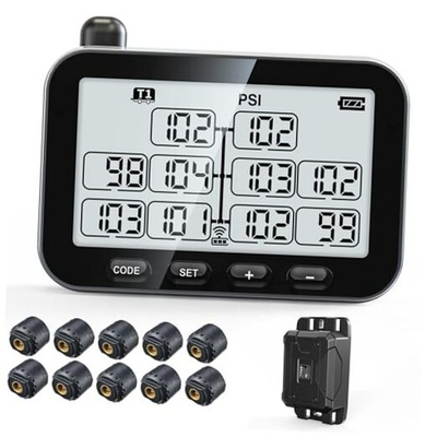 #ad Trailer Tire Pressure Monitoring System RV TPMS with 10 Sensors 6 10 Sensors $383.05