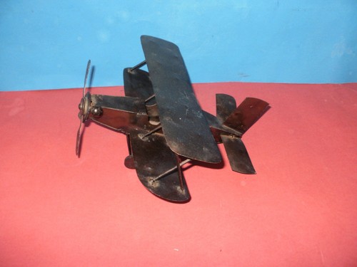 Avión de metal hecho a mano único - Modelo biplano con un aspecto vintage -... - Imagen 15 de 24