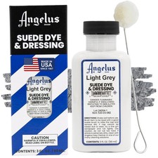 Suede Dye Light Grey 3 oz Premium Liquid Dye for Suede, Nubuck, and Nappy L...
