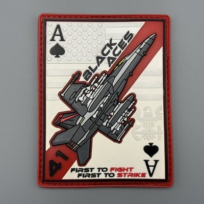 United States Navy Patch USN Strike Fighter Squadron 41 ''Black Aces'' F/A-18F Jet